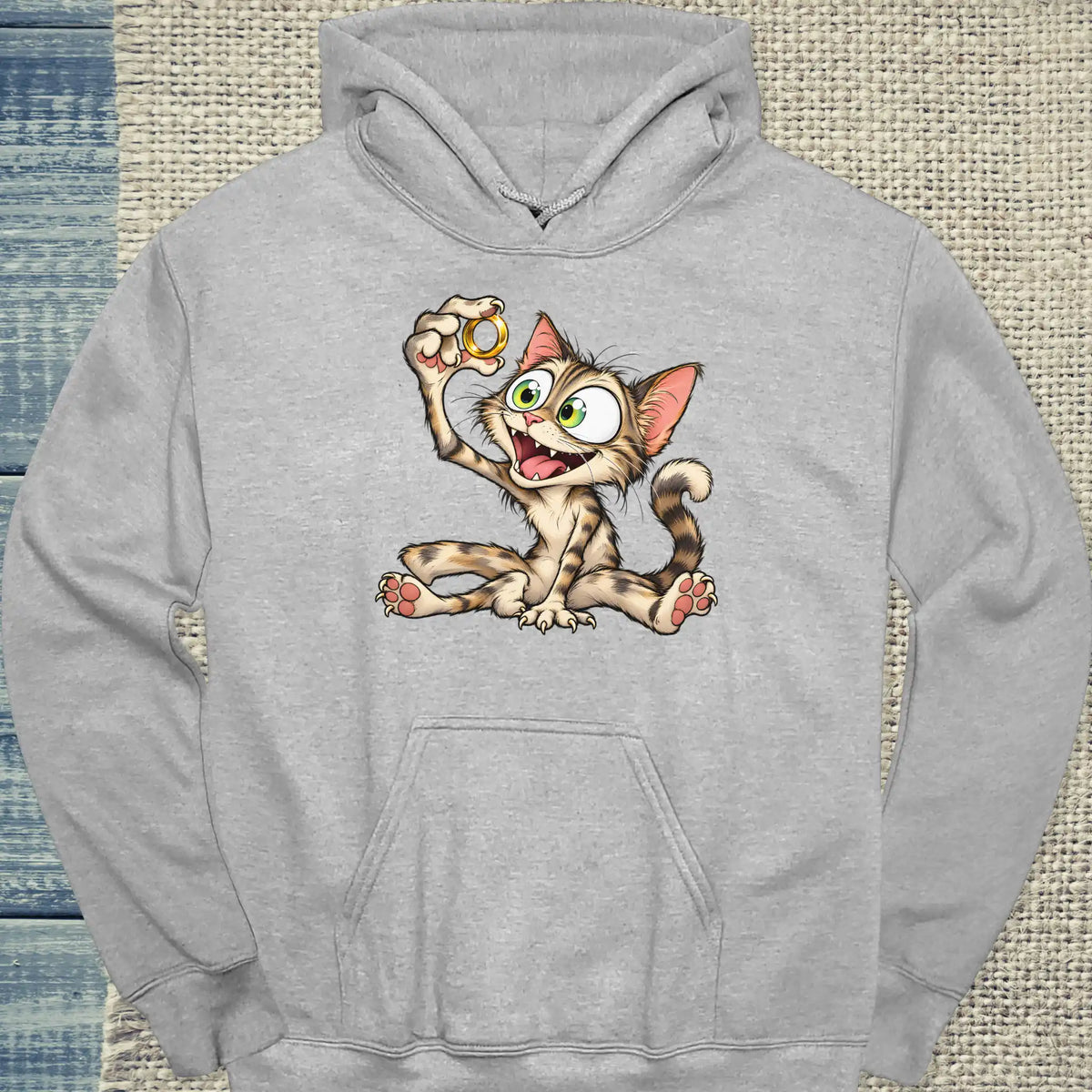 Hoodie - Mein Schatz - Unisex - Katze Grau