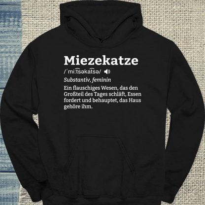 Hoodie - Miezekatze - Unisex - Katze Schwarz