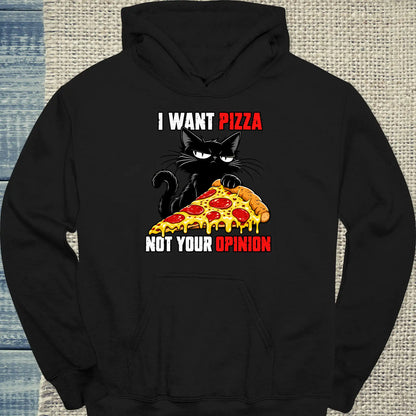Hoodie - Not your opinion - Unisex - Katze Schwarz