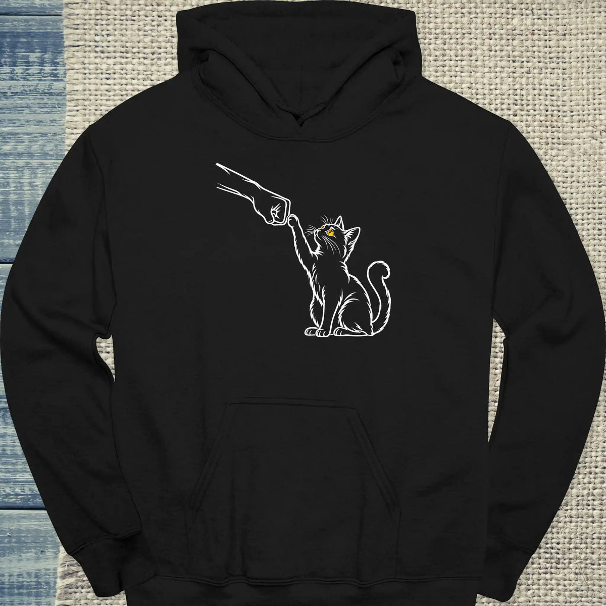Hoodie - Paw Bump - Unisex - Katze Schwarz