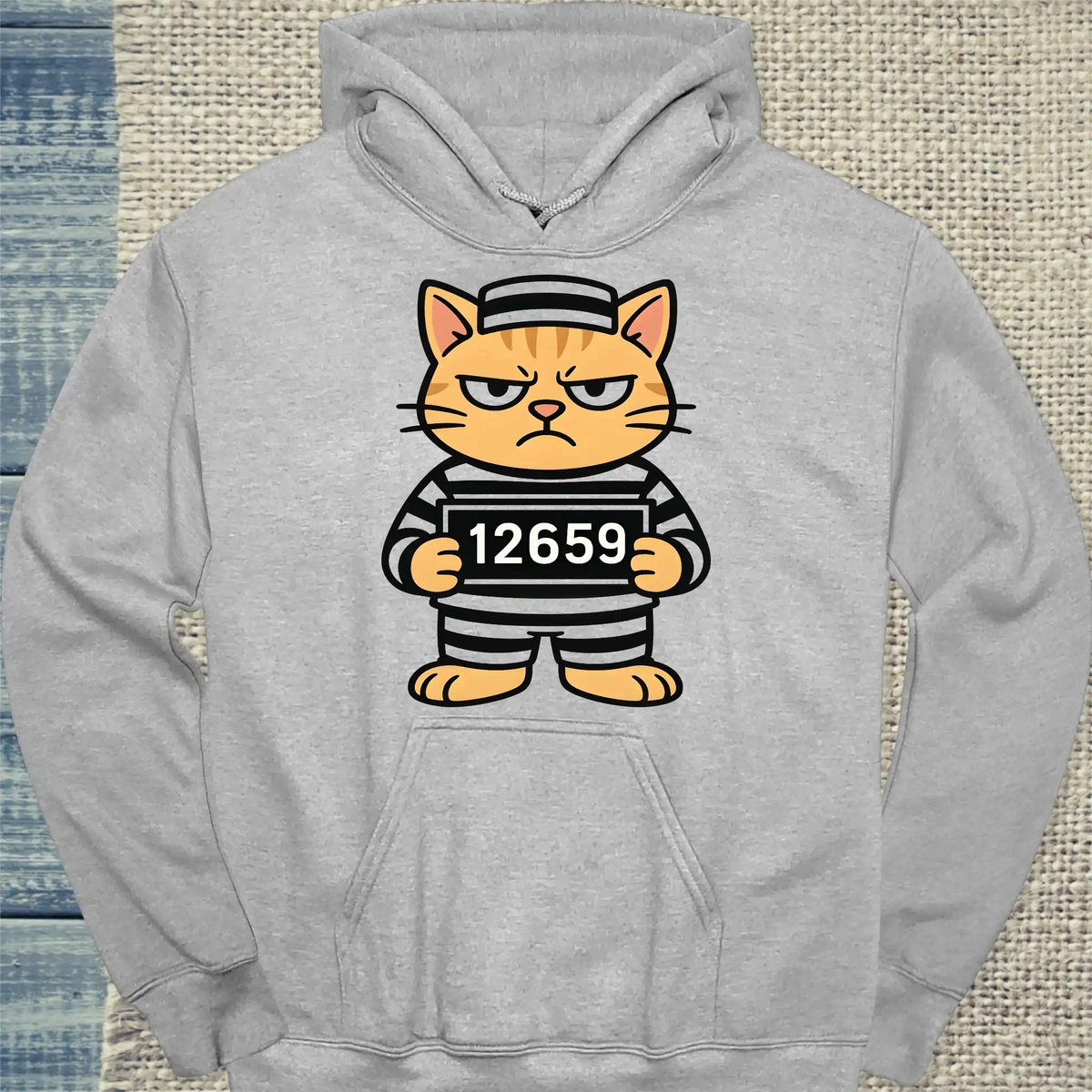 Hoodie - Prison Cat - Unisex - Katze Grau