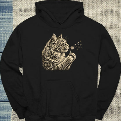 Hoodie - Pusteblume - Unisex - Katze Schwarz