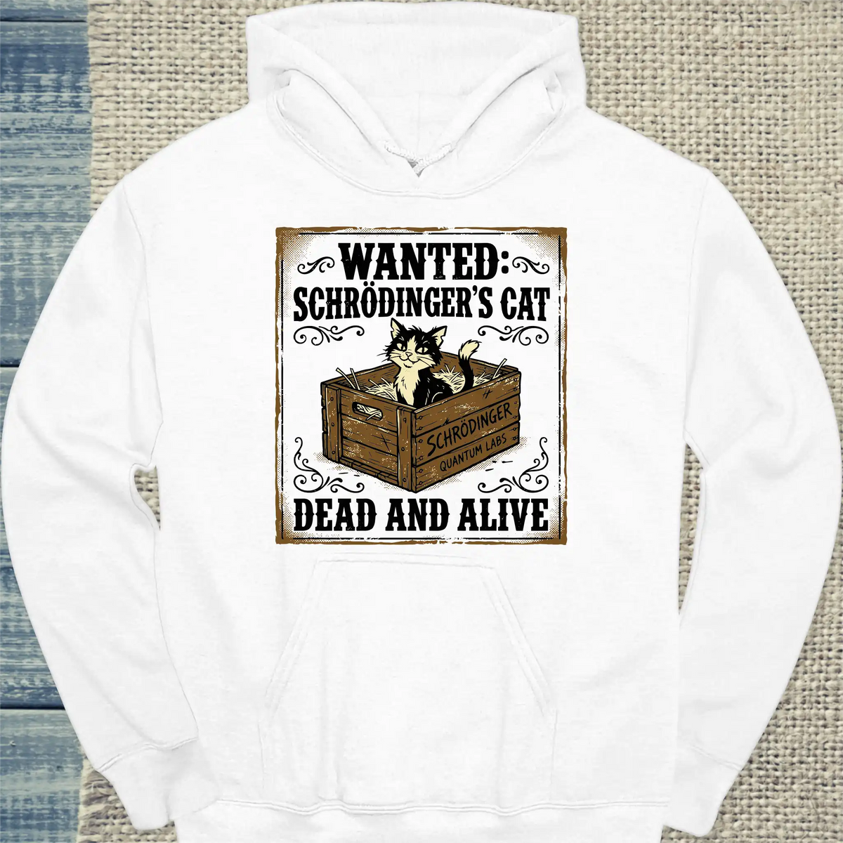 Hoodie - Schrödingers Cat - Unisex - Katze Weiß