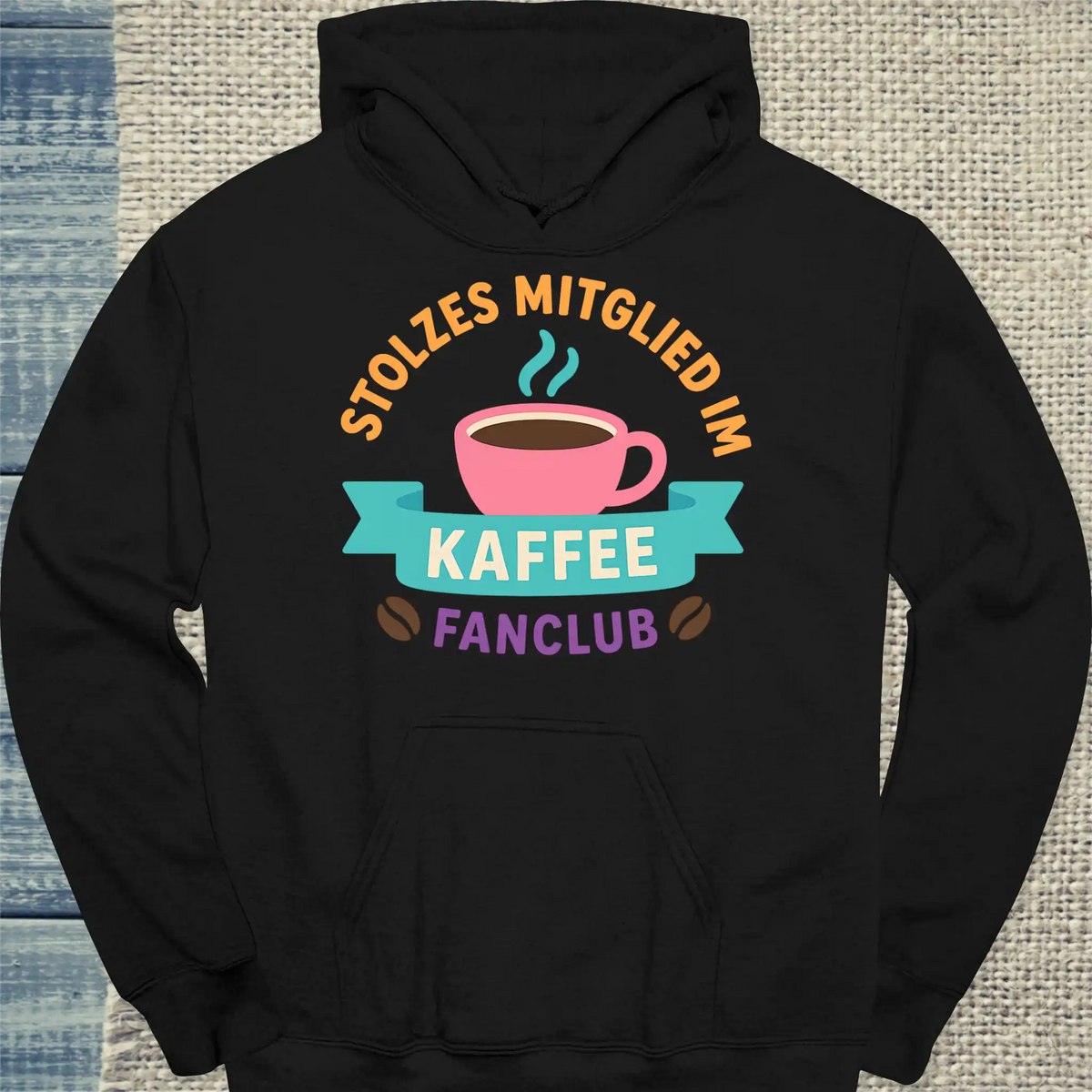 Hoodie - Stolzes Mitglied im Kaffee-Fanclub - Unisex - Kaffee Schwarz