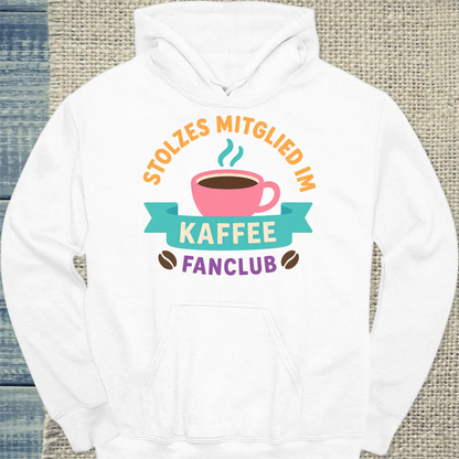 Hoodie - Stolzes Mitglied im Kaffee-Fanclub - Unisex - Kaffee Weiß