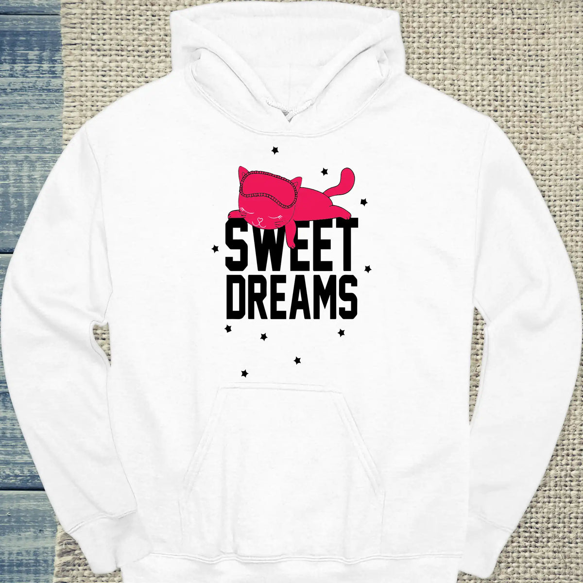 Hoodie - Sweet Dreams - Unisex - Katze Weiß
