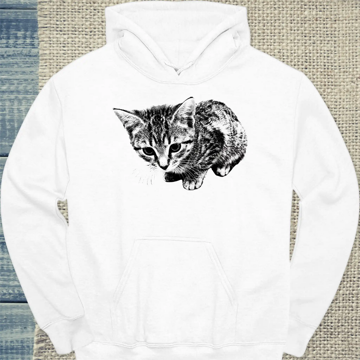 Hoodie - Sweet Kitten - Unisex - Katze Weiß