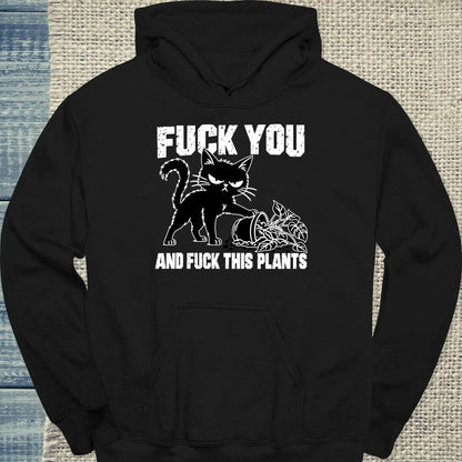 Hoodie - This Plants - Unisex - Katze Schwarz