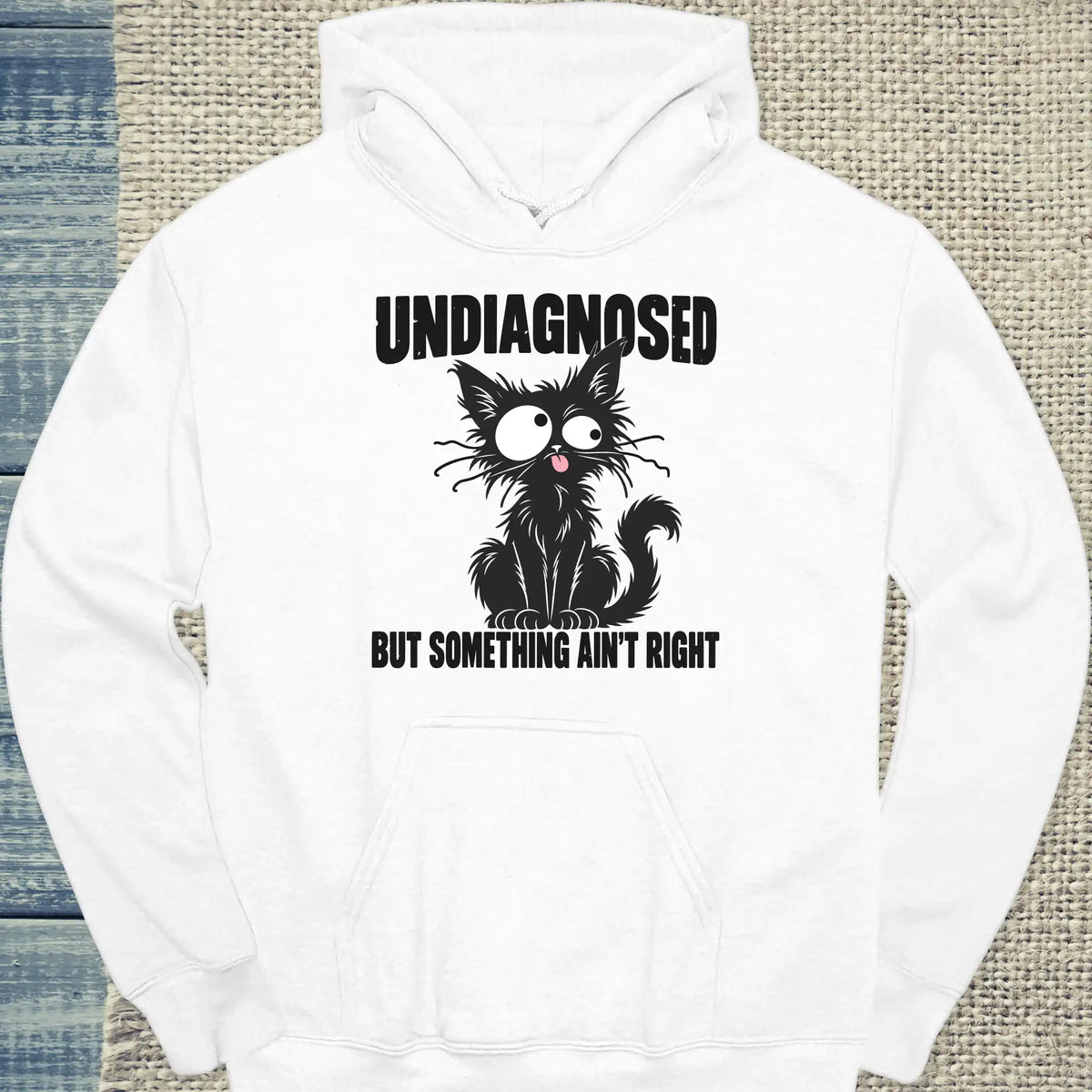 Hoodie - Undiagnosed - Unisex - Katze Weiß