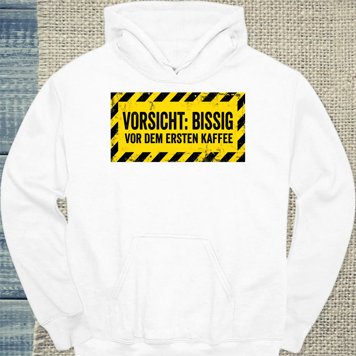 Hoodie - Vorsichtig bissig - Unisex - Kaffee Weiß