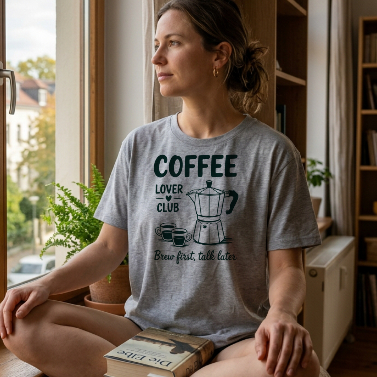 Coffee Lover Club - Brew First Talk Later - T-Shirt