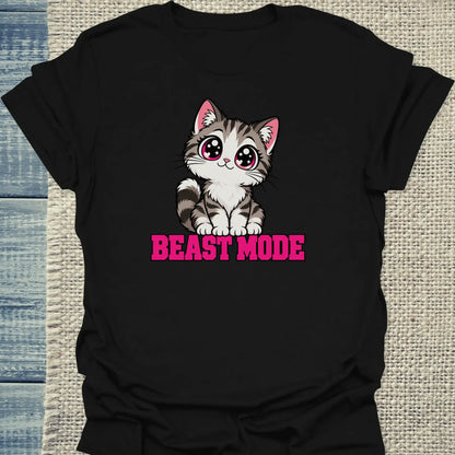 T-Shirt - BEAST MODE - Unisex - Katze Schwarz