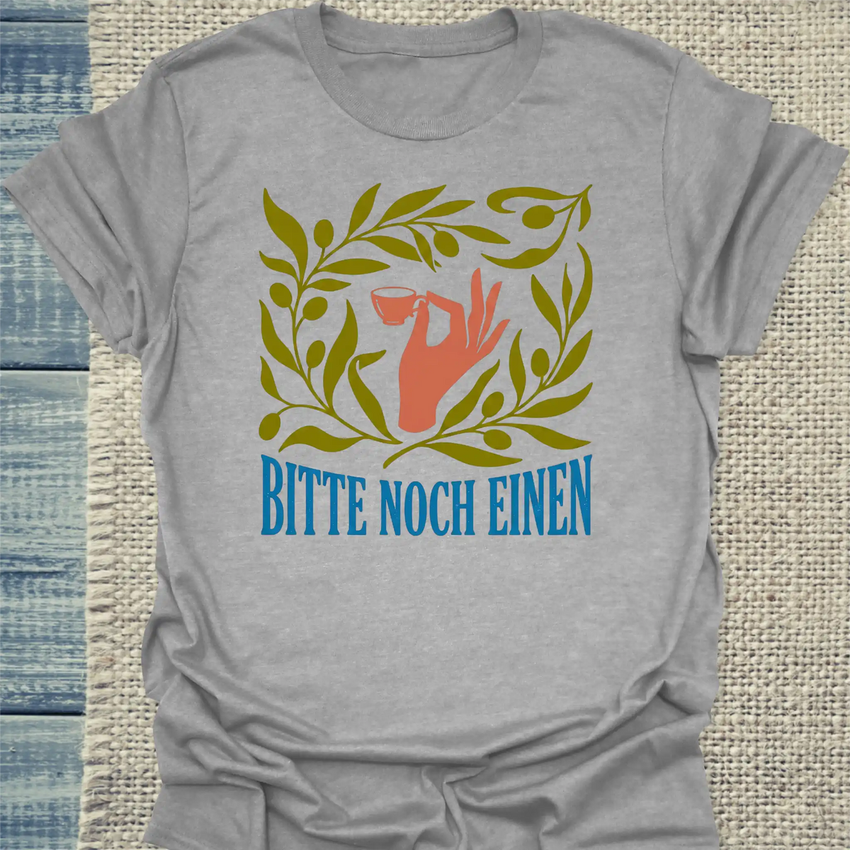 T-Shirt - Bitte noch einen - Unisex - Kaffee Grau