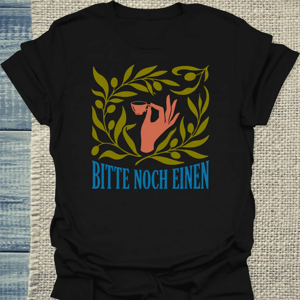 T-Shirt - Bitte noch einen - Unisex - Kaffee Schwarz