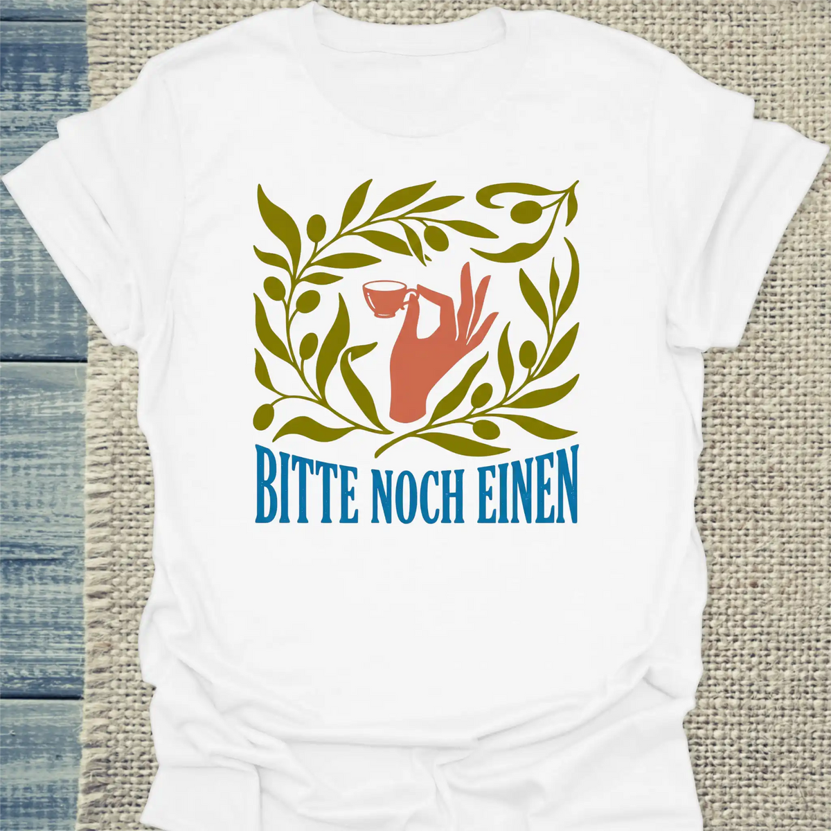 T-Shirt - Bitte noch einen - Unisex - Kaffee Weiß