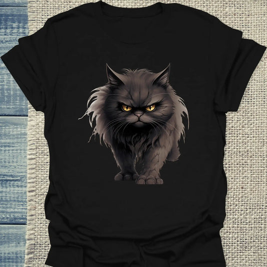 T-Shirt - Böse Katze - Unisex - Katze, Black Edition Schwarz