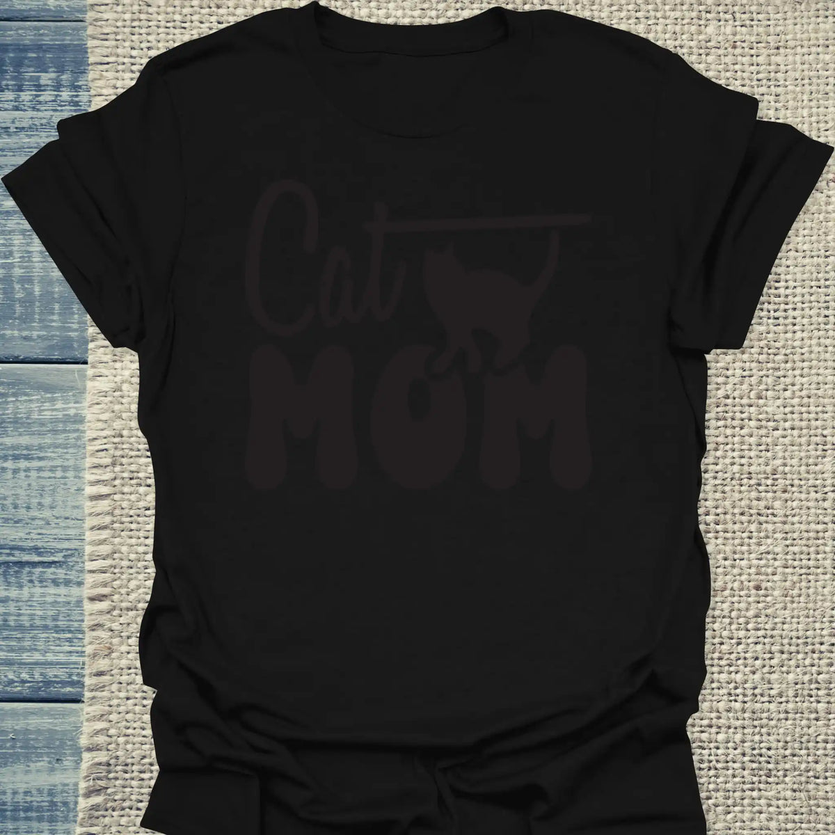 T-Shirt - Cat Mom - Unisex - Katze Schwarz