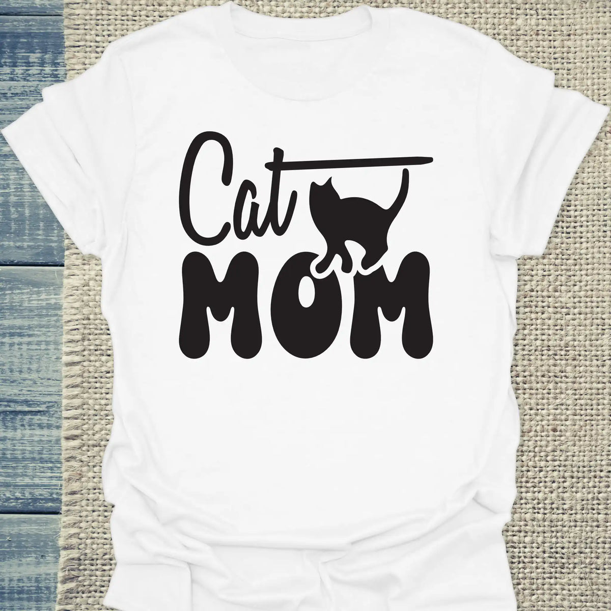 T-Shirt - Cat Mom - Unisex - Katze Weiß