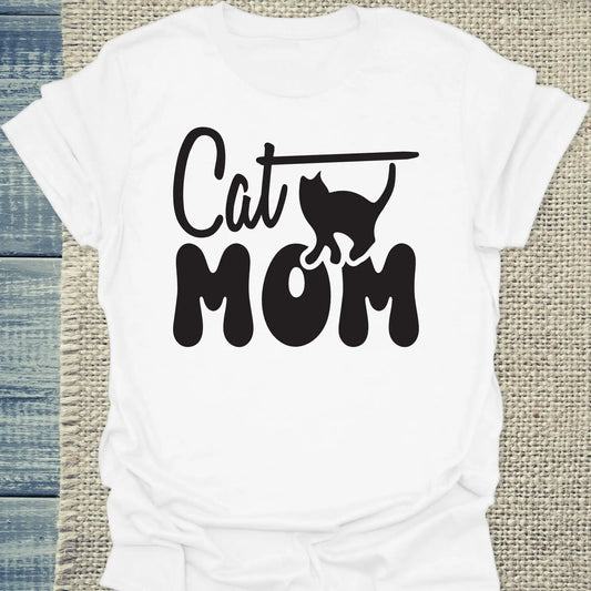T-Shirt - Cat Mom - Unisex - Katze Weiß