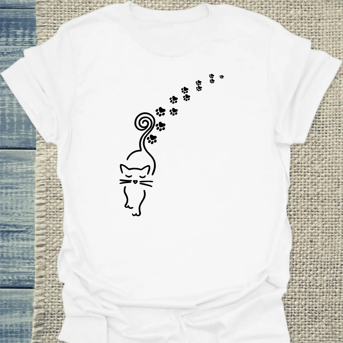 T-Shirt - Catwalk - Unisex - Katze Weiß