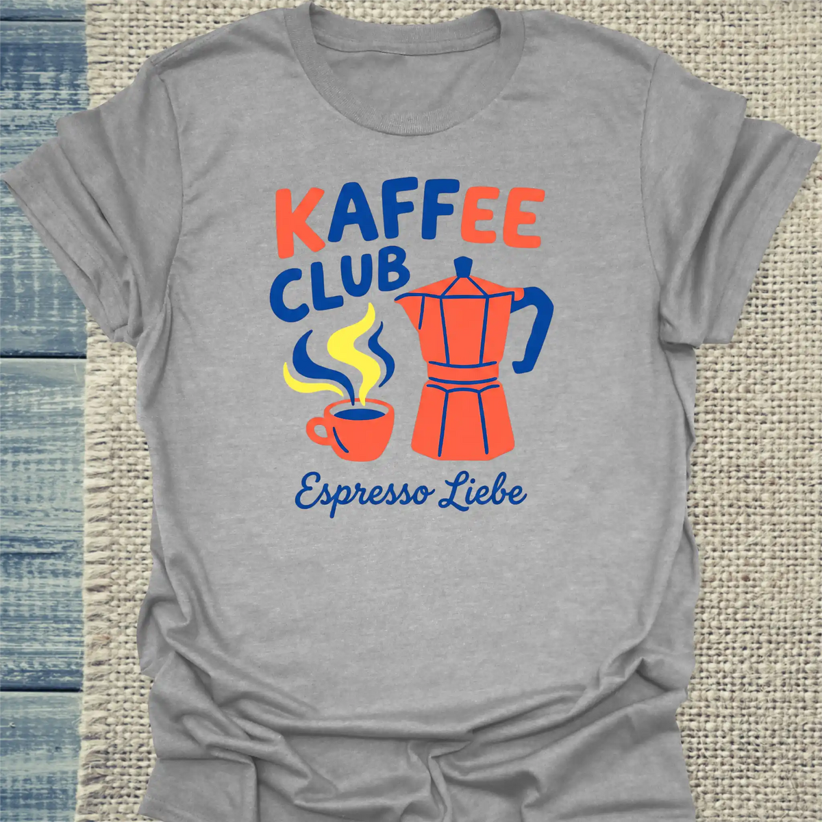 T-Shirt - Espresso Liebe - Unisex - Kaffee Grau