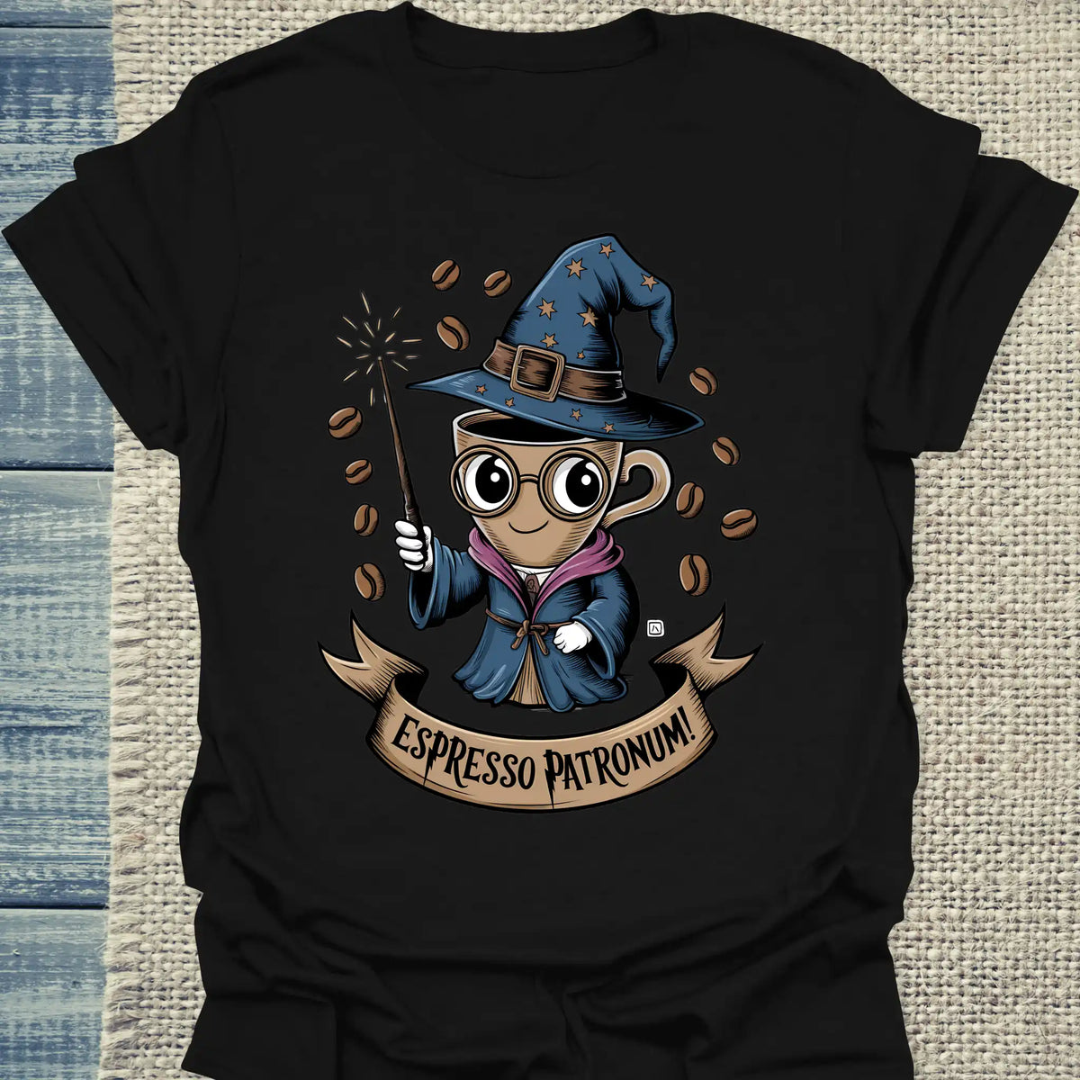 T-Shirt - Espresso Patronum - Unisex - Kaffee Schwarz