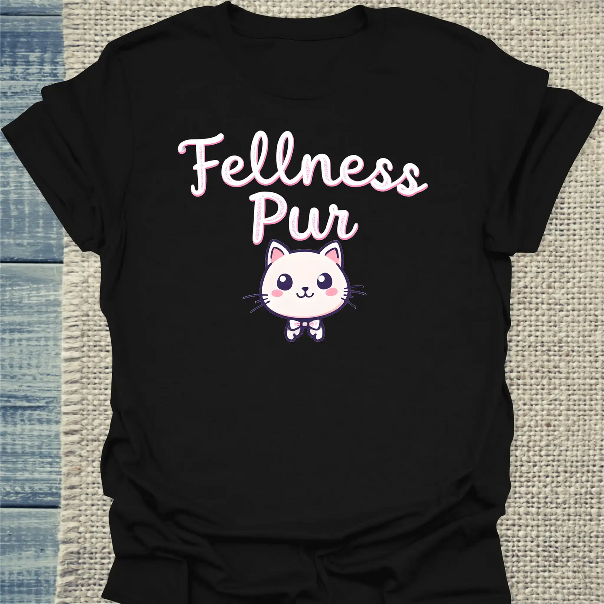T-Shirt - Fellness pur - Unisex - Katze Schwarz