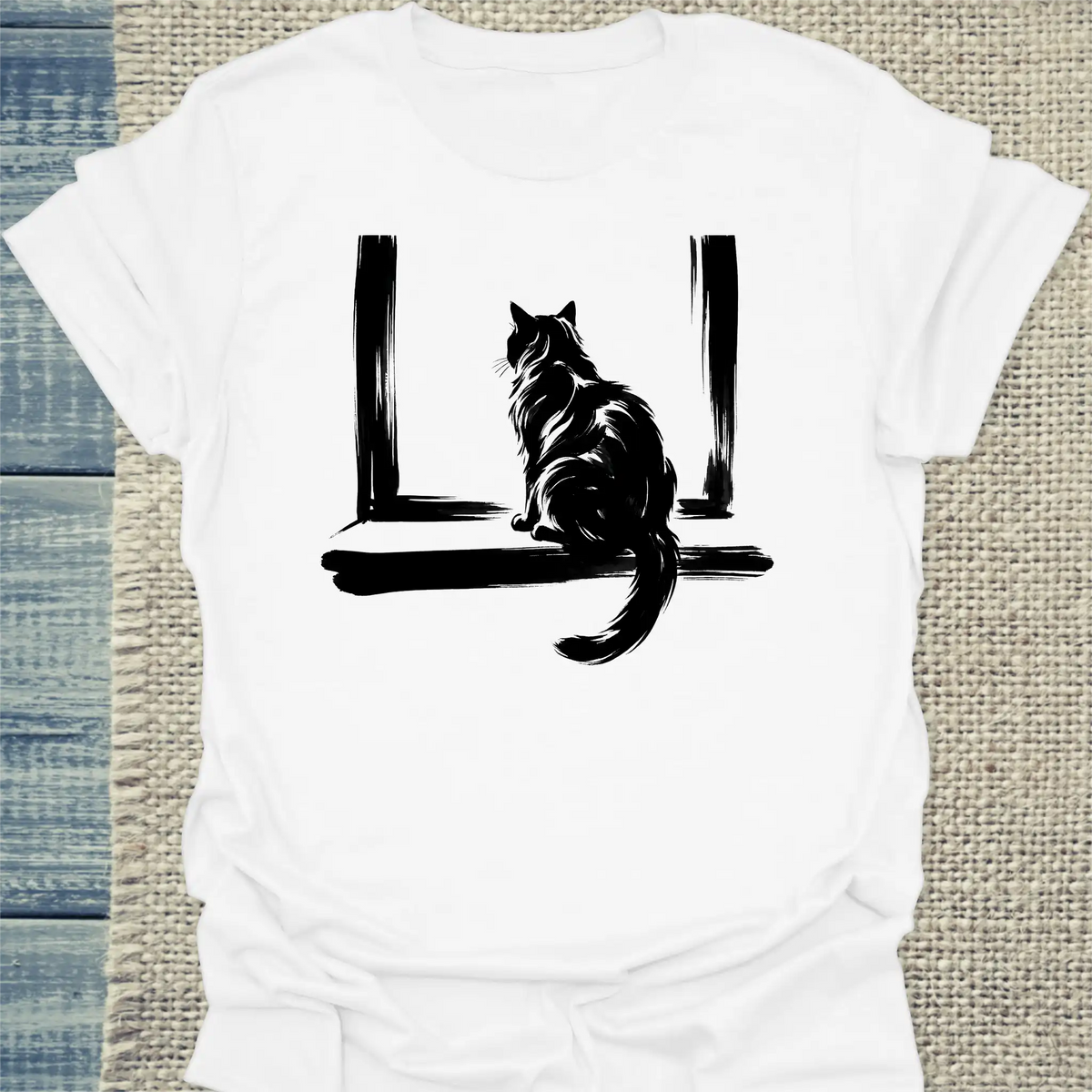 T-Shirt - Fernweh - Unisex - Katze Weiß