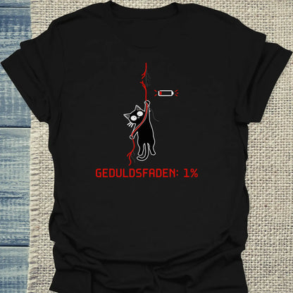 T-Shirt - Geduldsfaden: 1% - Unisex - Katze Schwarz