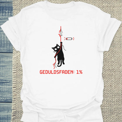 T-Shirt - Geduldsfaden: 1% - Unisex - Katze Weiß