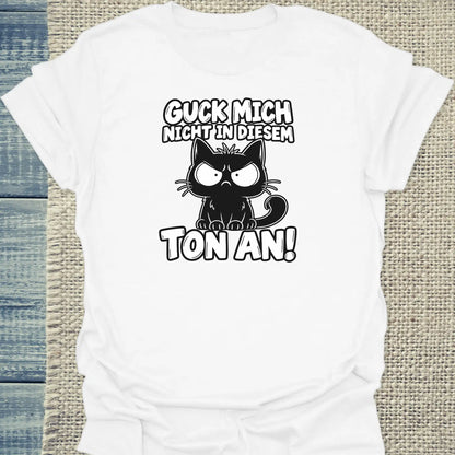 T-Shirt - Guck mich mich nicht - Unisex - Katze Weiß
