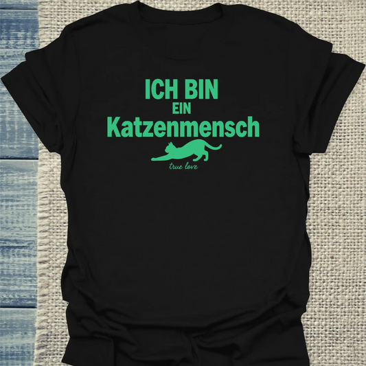 T-Shirt - Ich bin ein Katzenmensch - Unisex - Katze Schwarz