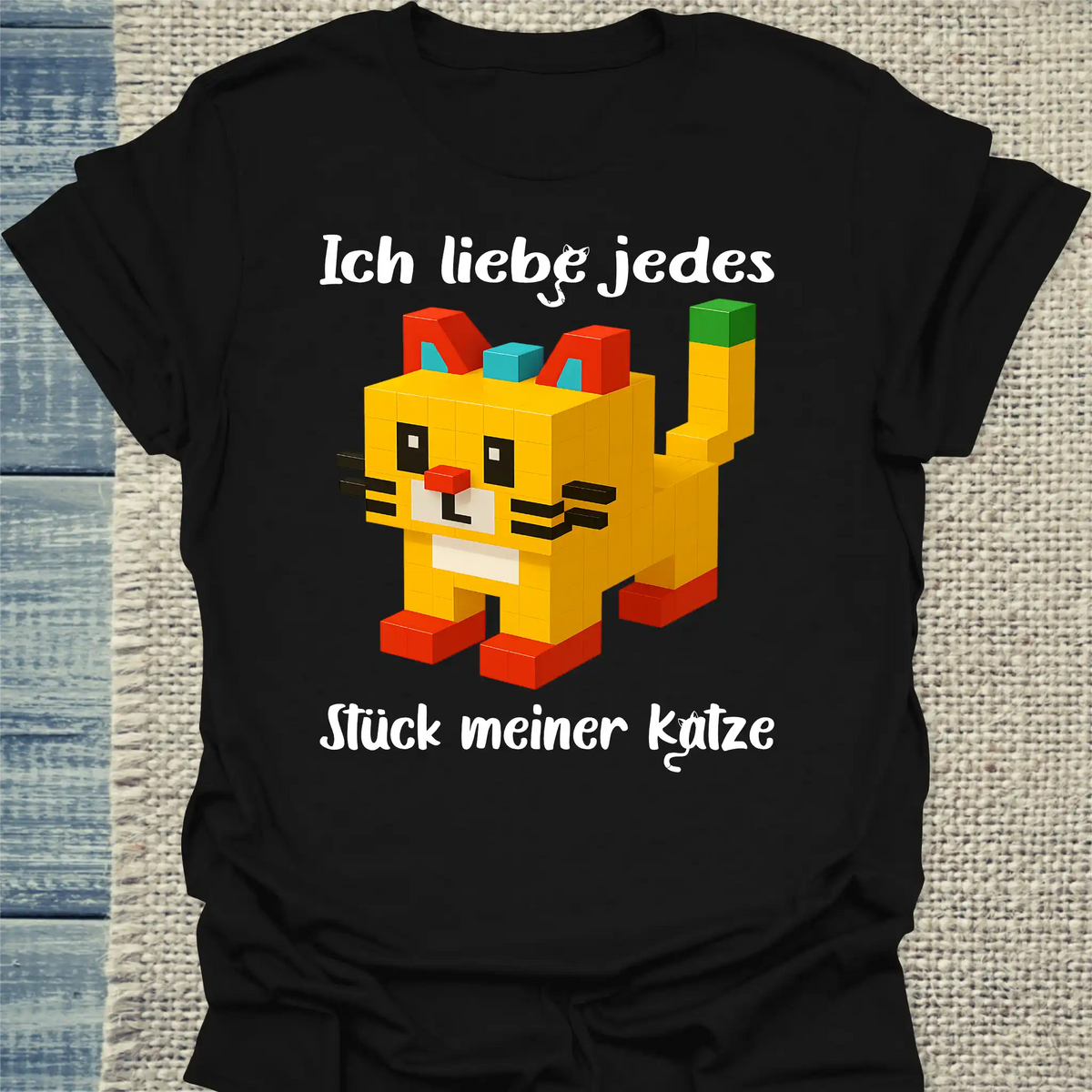 T-Shirt - Ich liebe jedes Stück meiner Katze - Unisex - Katze Schwarz