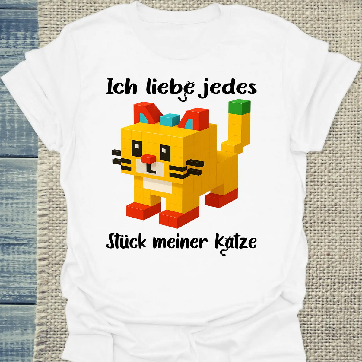 T-Shirt - Ich liebe jedes Stück meiner Katze - Unisex - Katze Weiß