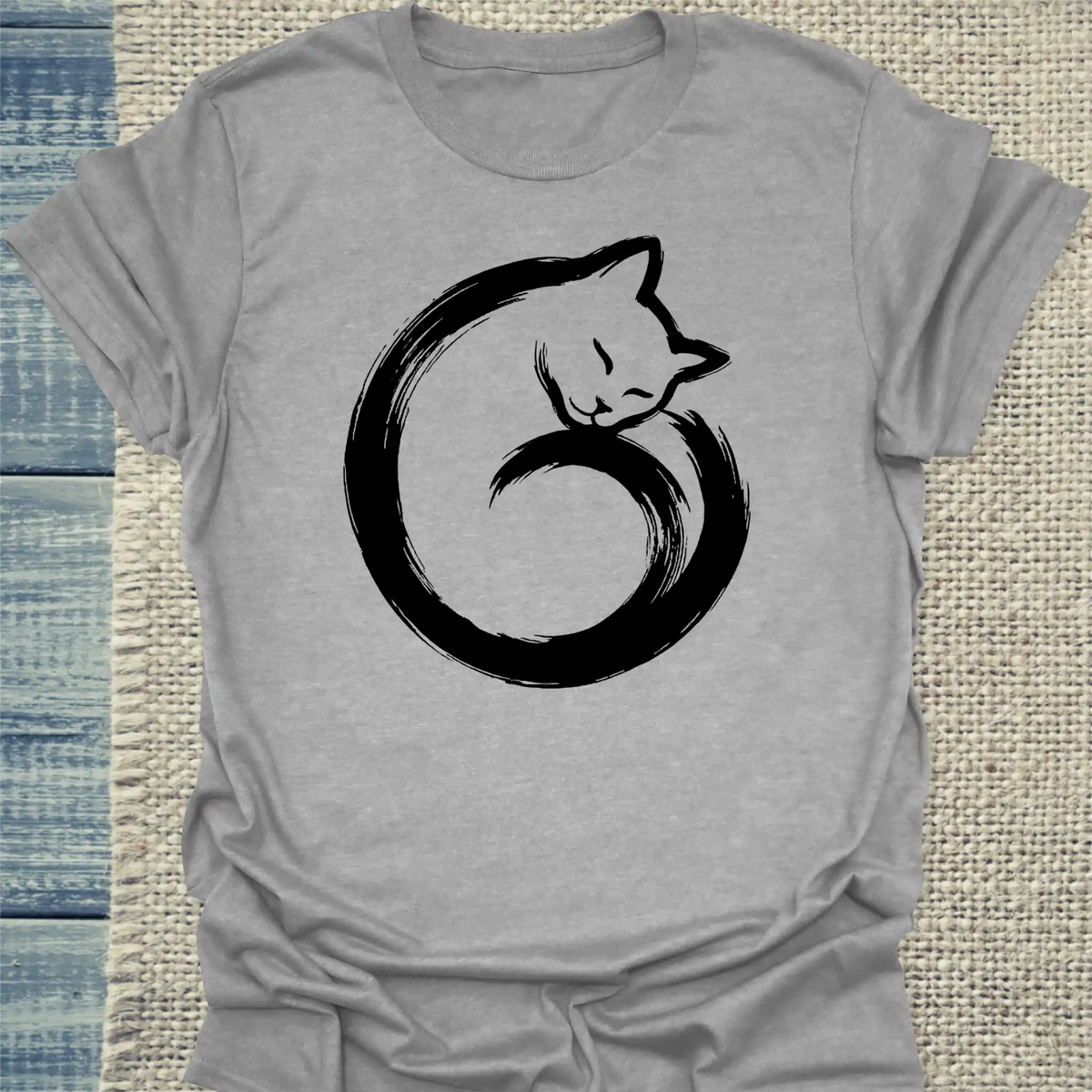 T-Shirt - Katze Ying - Unisex - Katze Grau
