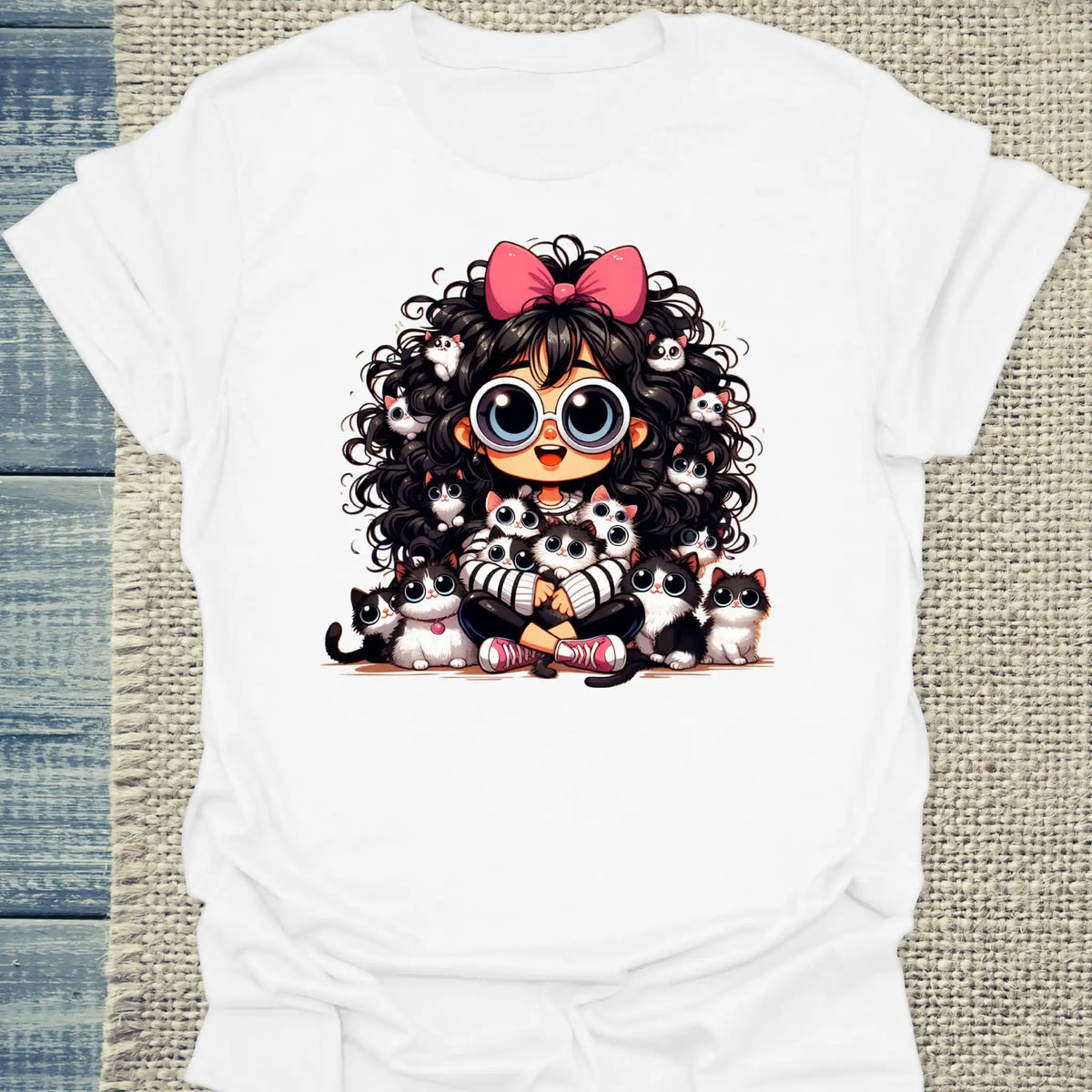 T-Shirt - Meine Katzen - Unisex - Katze, Cat Lady Weiß