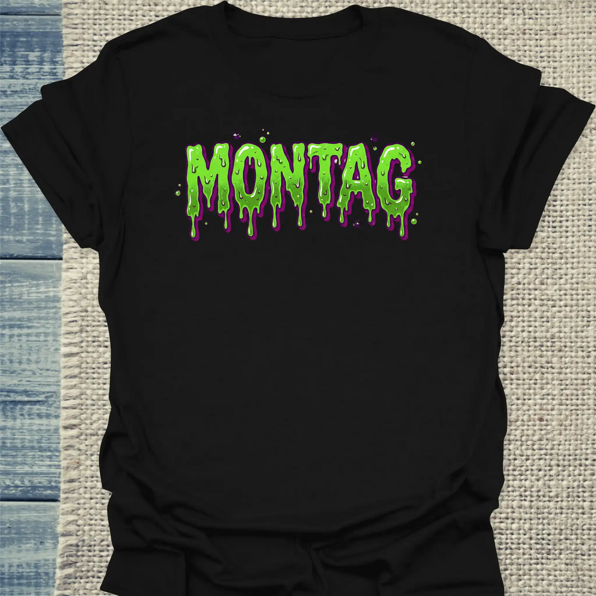 T-Shirt - Montag - Unisex - Kaffee Schwarz