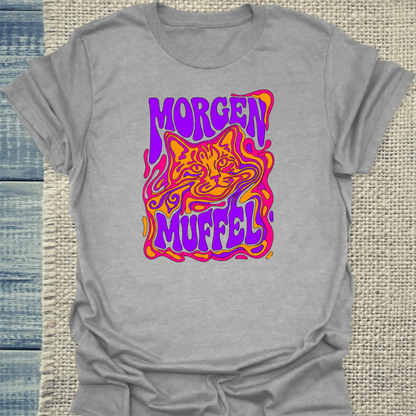 T-Shirt - Morgenmuffel - Unisex - Katze & Kaffee Grau