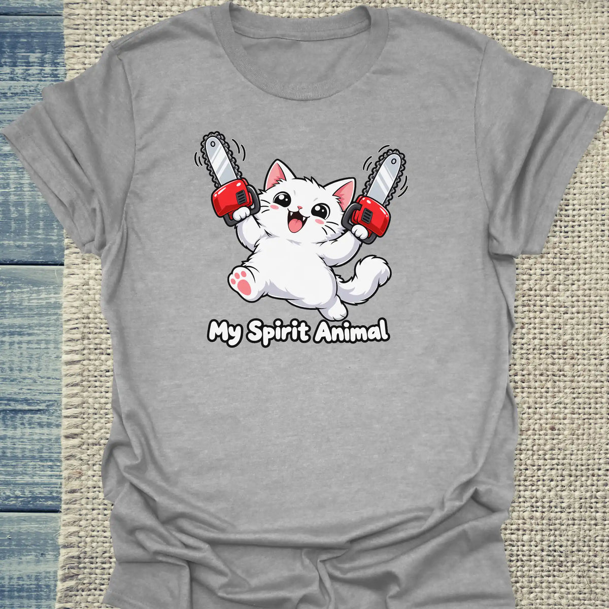 T-Shirt - My Spirit Animal - Unisex - Katze Grau