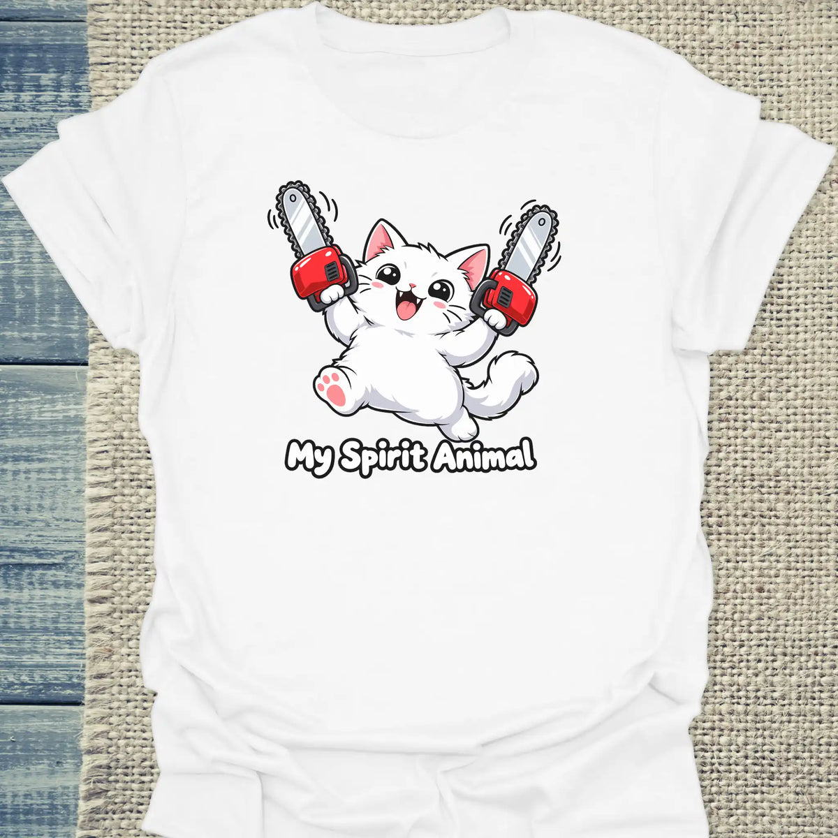 T-Shirt - My Spirit Animal - Unisex - Katze Weiß