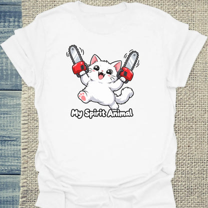 T-Shirt - My Spirit Animal - Unisex - Katze Weiß