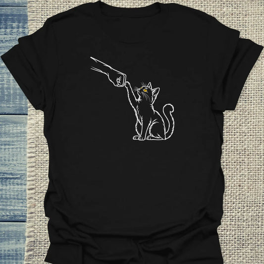 T-Shirt - Paw Bump - Unisex - Katze Schwarz