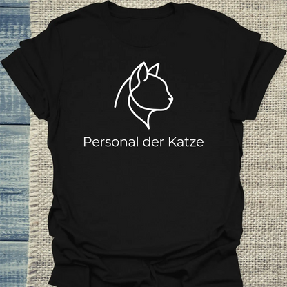 T-Shirt - Personal der Katze - Unisex - Katze Schwarz