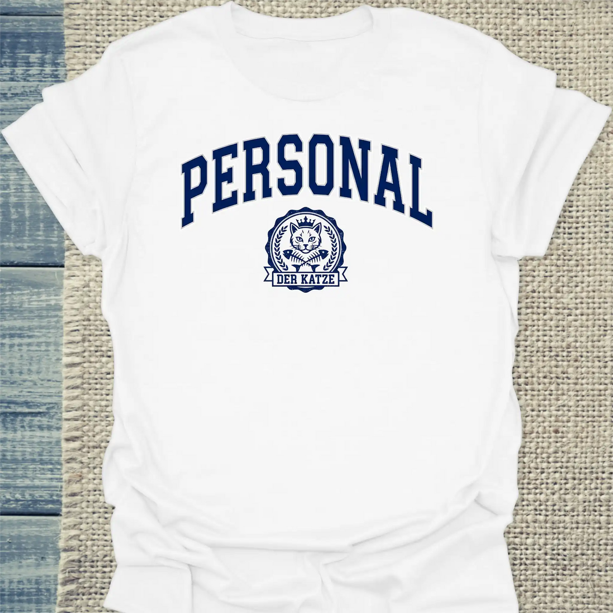T-Shirt - Personal - Unisex - Katze Weiß
