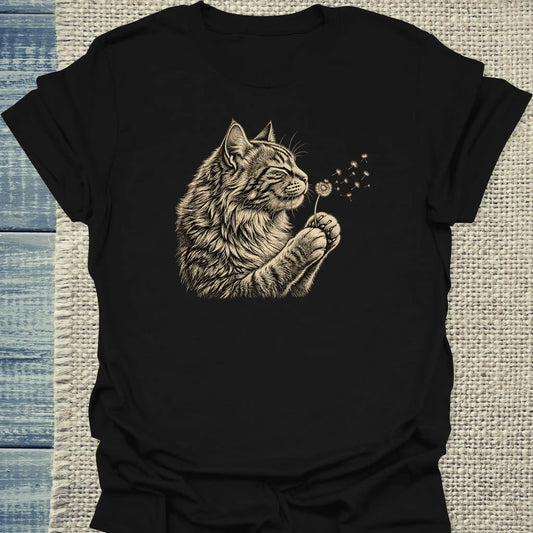T-Shirt - Pusteblume - Unisex - Katze Schwarz