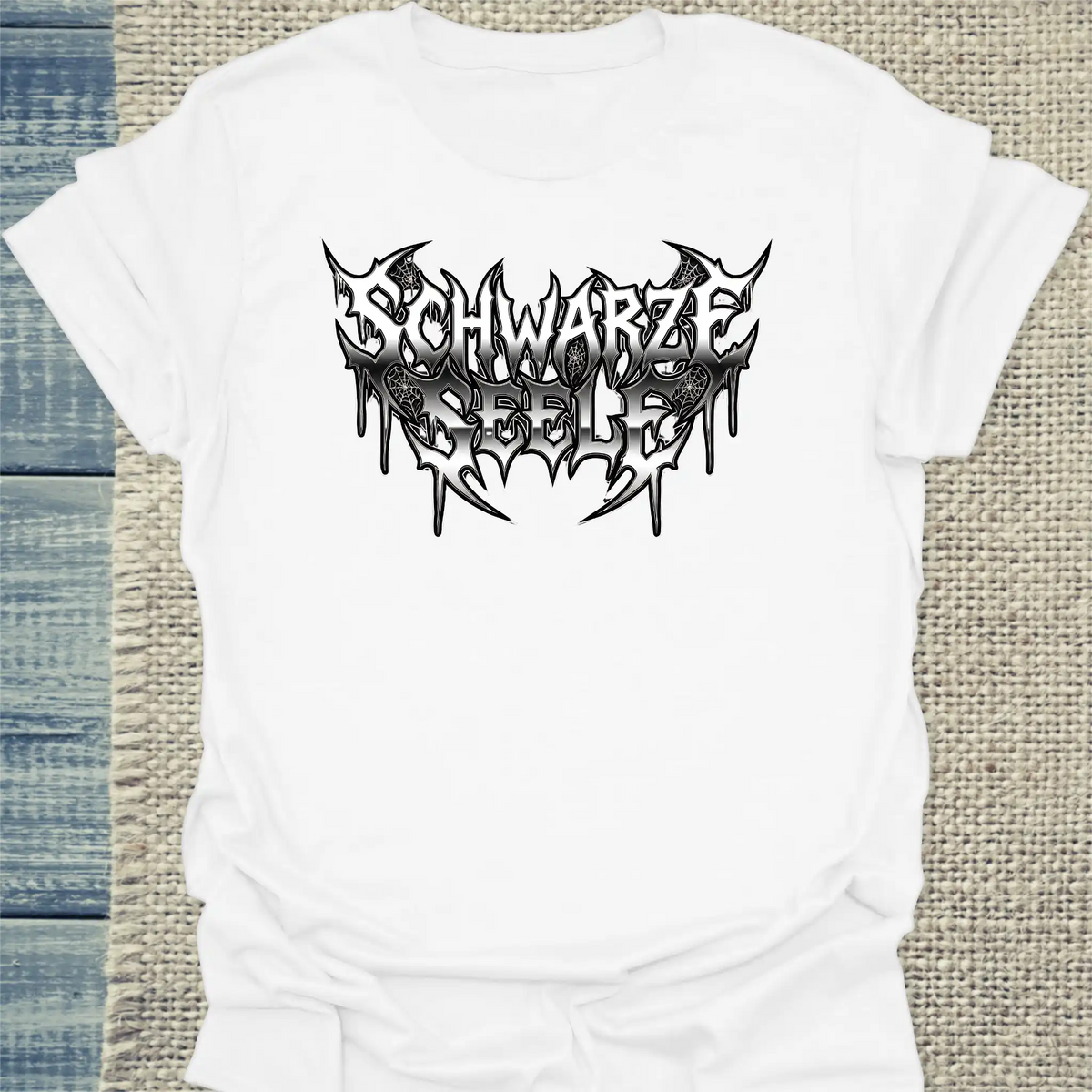 T-Shirt - Schwarze Seele - Unisex - Kaffee Weiß