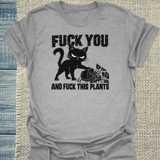 T-Shirt - This Plants - Unisex - Katze Grau