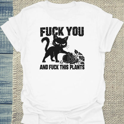 T-Shirt - This Plants - Unisex - Katze Weiß
