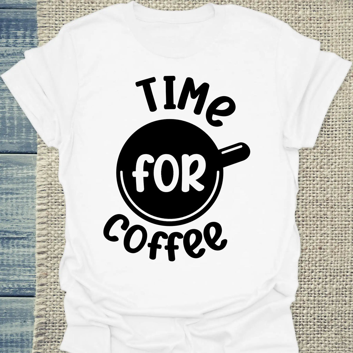 T-Shirt - Time for Coffee - Unisex - Kaffee Weiß