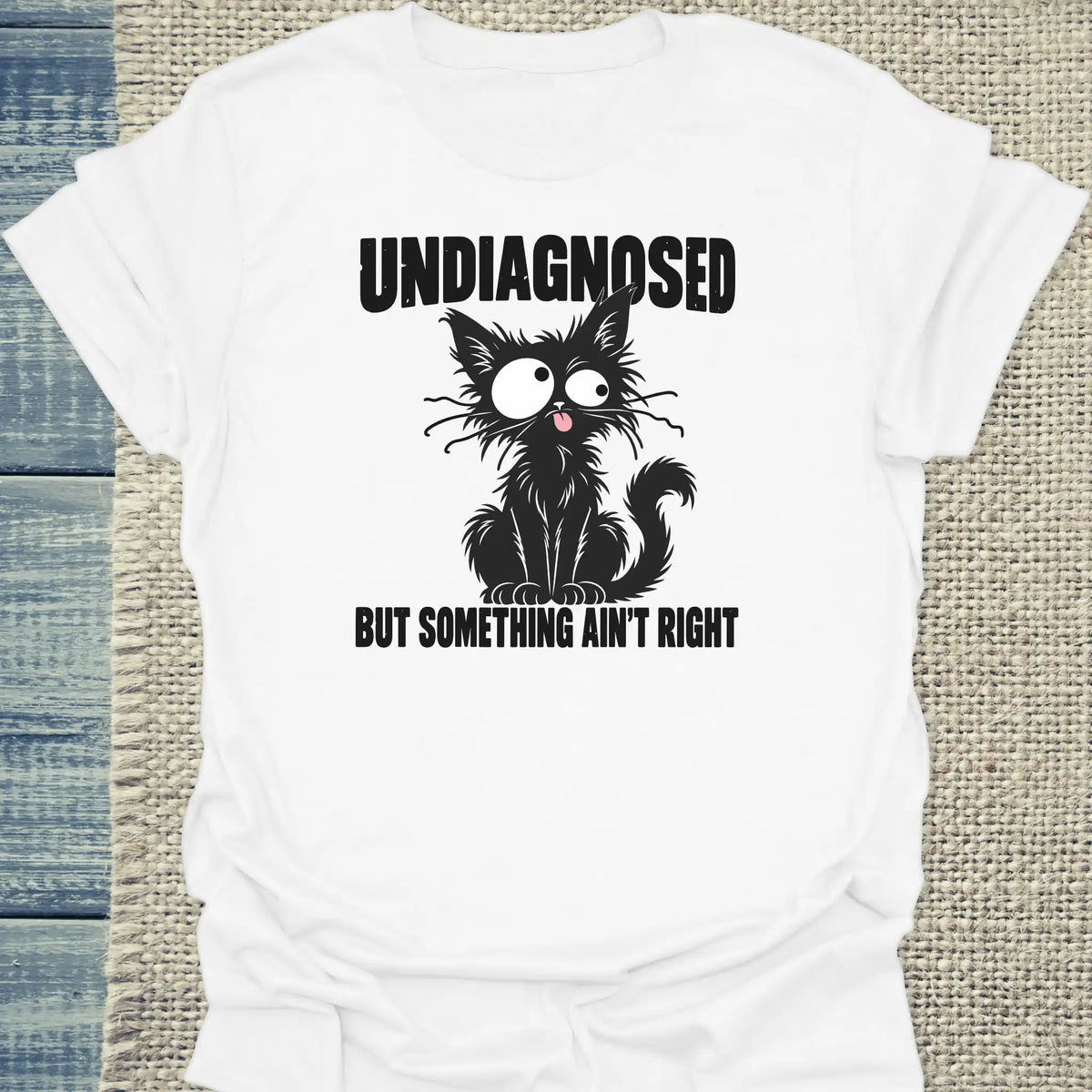 T-Shirt - Undiagnosed - Unisex - Katze Weiß